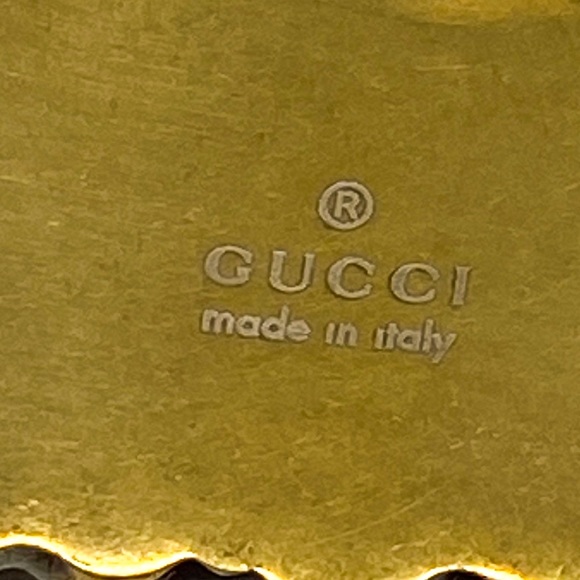 GUCCI Lion Head Mane Aged Gold Crystal Bracelet L - Picture 7 of 10